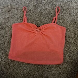 American Eagle Outfitters Orange Pink Camisole Crop Top